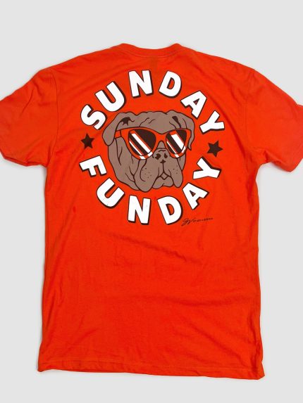 Orange Sunday Funday Cleveland Football T shirt